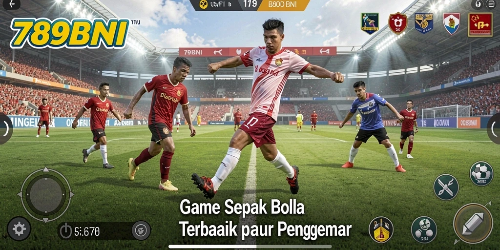 Gameplay seru dari 789BNI yang menampilkan pertandingan sepak bola.