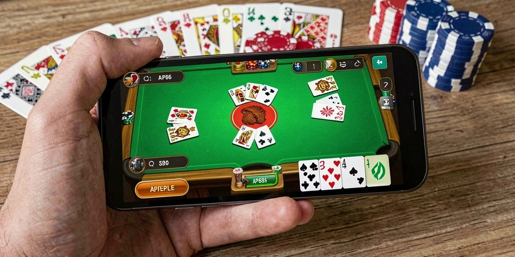 Tangkapan layar utama AP686 dengan gameplay Gaple yang seru.