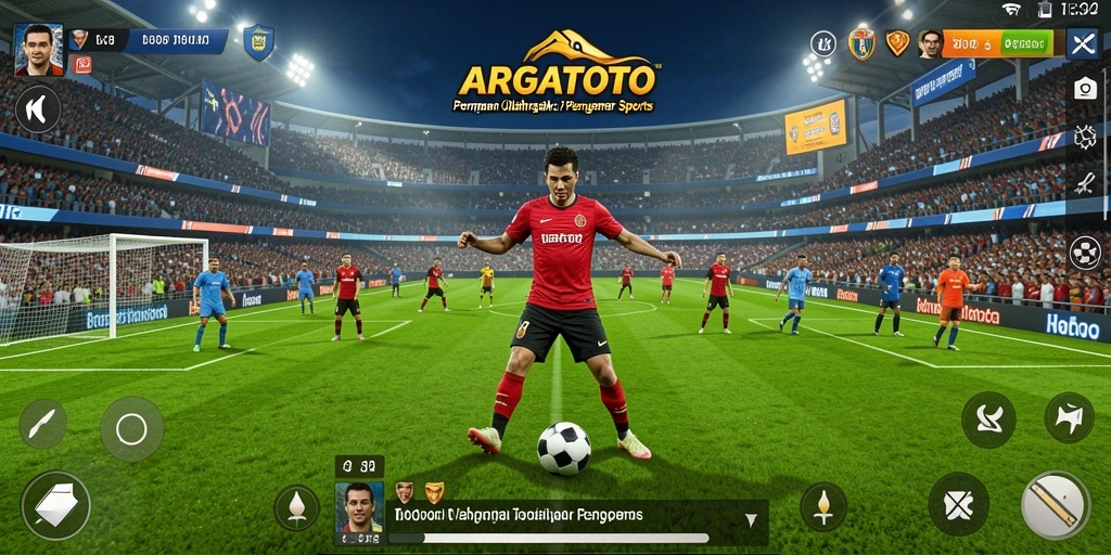 Screenshot gameplay ARGATOTO menampilkan aksi olahraga yang mendebarkan.