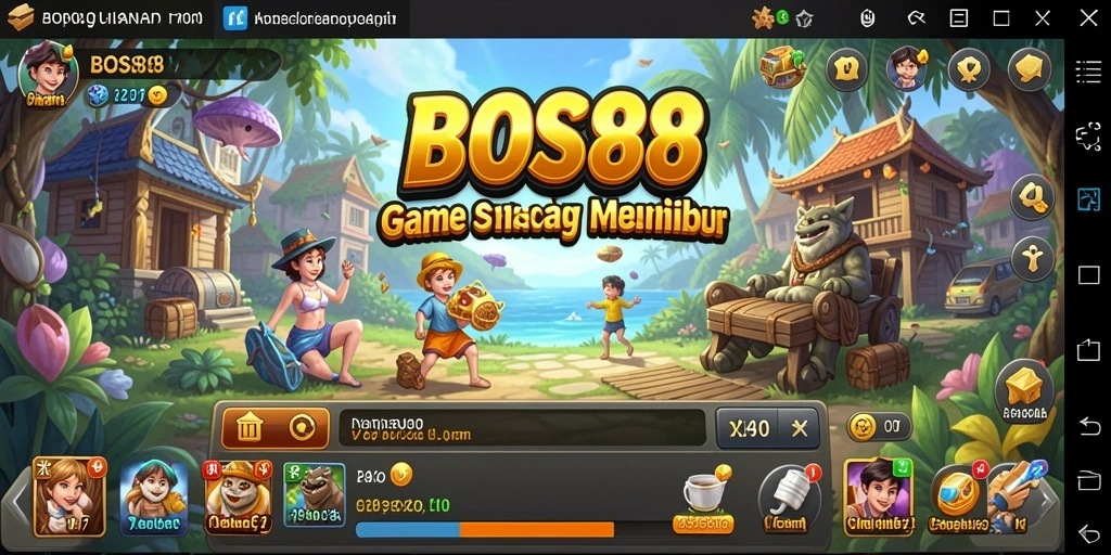 Tampilan gameplay BOS88 yang mengasyikkan dan berwarna-warni.