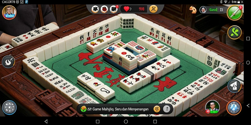 Tampilan gameplay menarik dari CACOR78 yang penuh tantangan Mahjong.