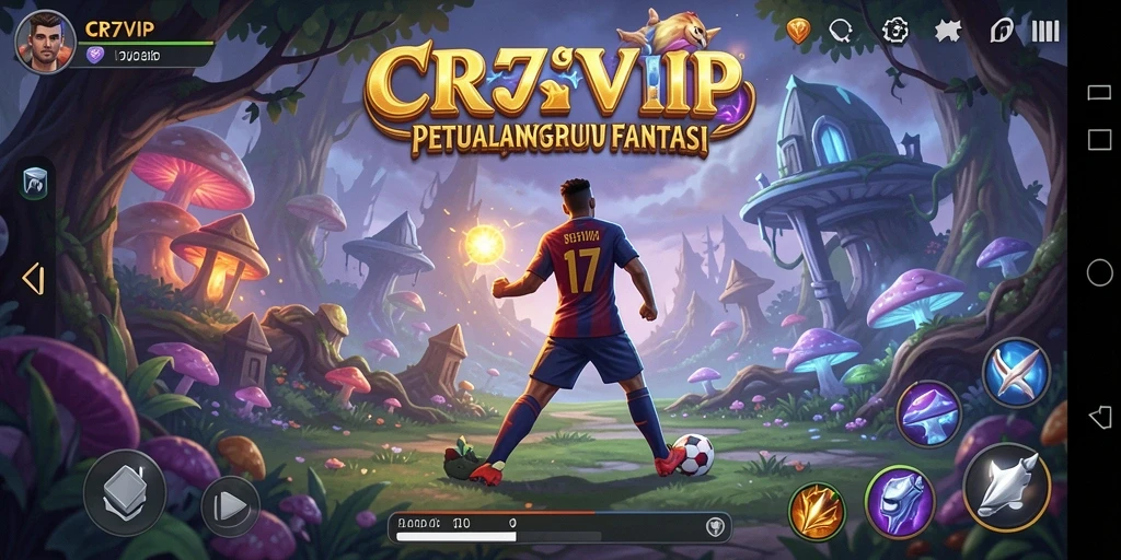 Screenshot gameplay CR7VIP, menunjukkan aksi petualangan yang mendebarkan.