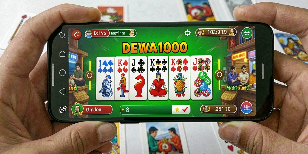 Tampilan seru dari DEWA1000 saat bermain Domino.