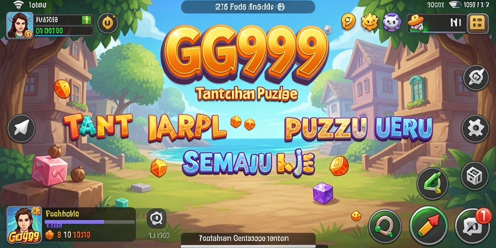Tampilan gameplay GG999 yang penuh warna dan menantang.