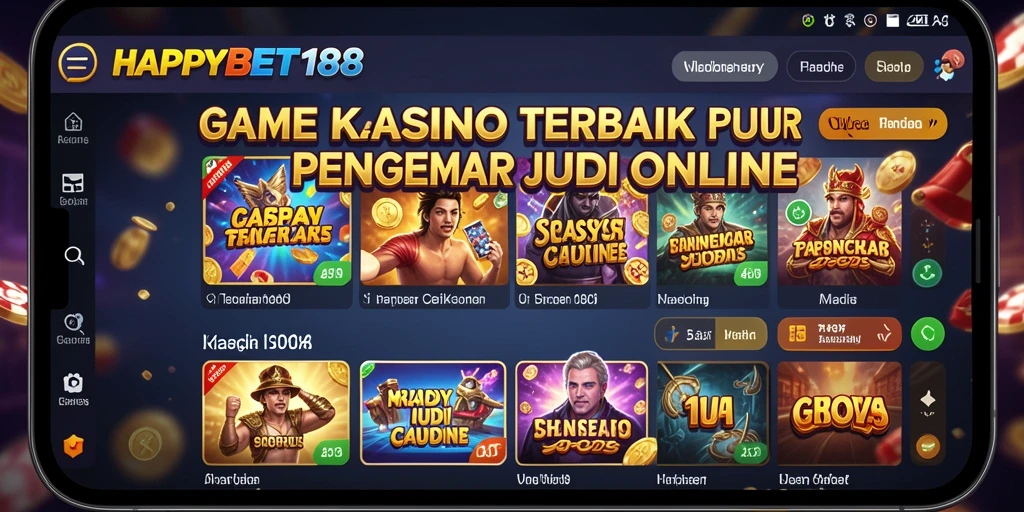 Tangkapan layar gameplay seru di HAPPYBET188 yang menampilkan berbagai permainan Kasino.