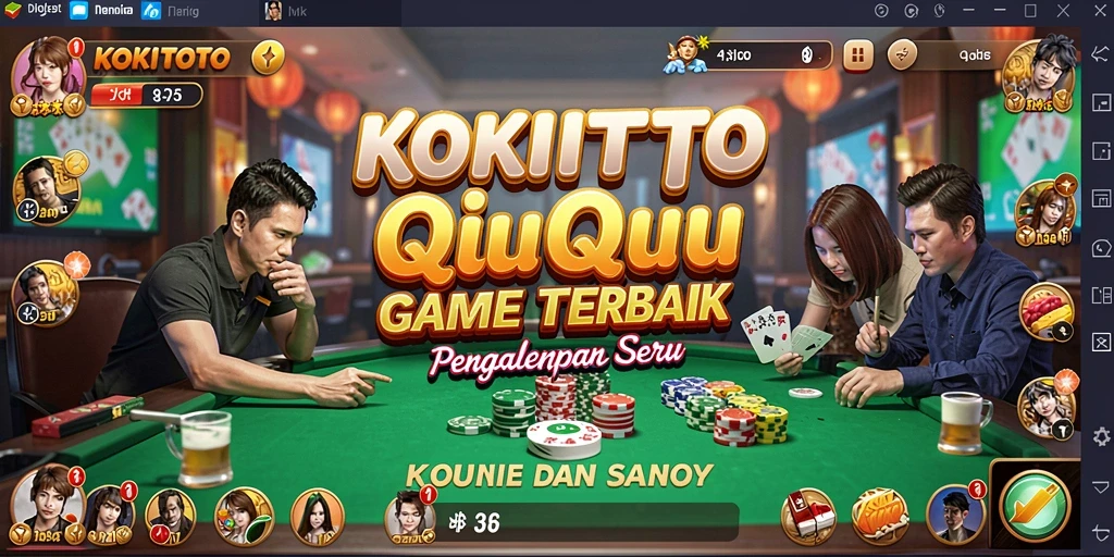 Tampilan gameplay QiuQiu yang menarik dan seru di KOKITOTO.