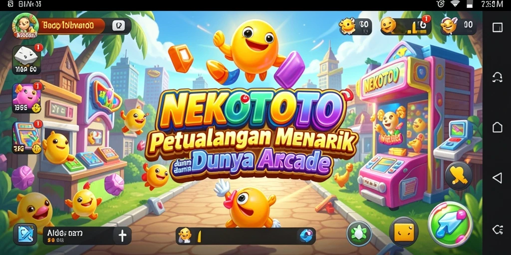 Tampilan gameplay NEKOTOTO yang ceria dan penuh tantangan.
