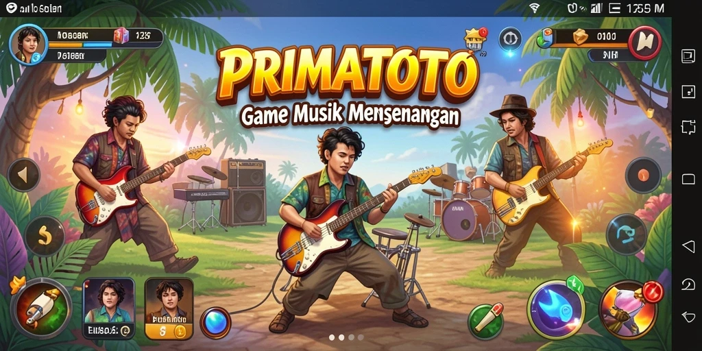 Tampilan menarik dari gameplay PRIMATOTO yang penuh dengan warna.