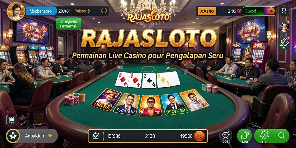 Tampilan antarmuka RAJASLOTO dalam gameplay Live Casino yang mendebarkan.
