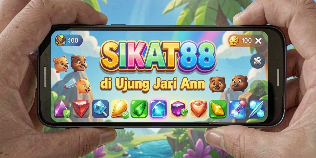Screenshot utama SIKAT88 menampilkan gameplay seru match-3 yang adiktif.