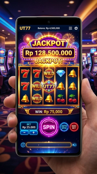 Tampilan awal aplikasi ut77 yang menarik dan informatif.